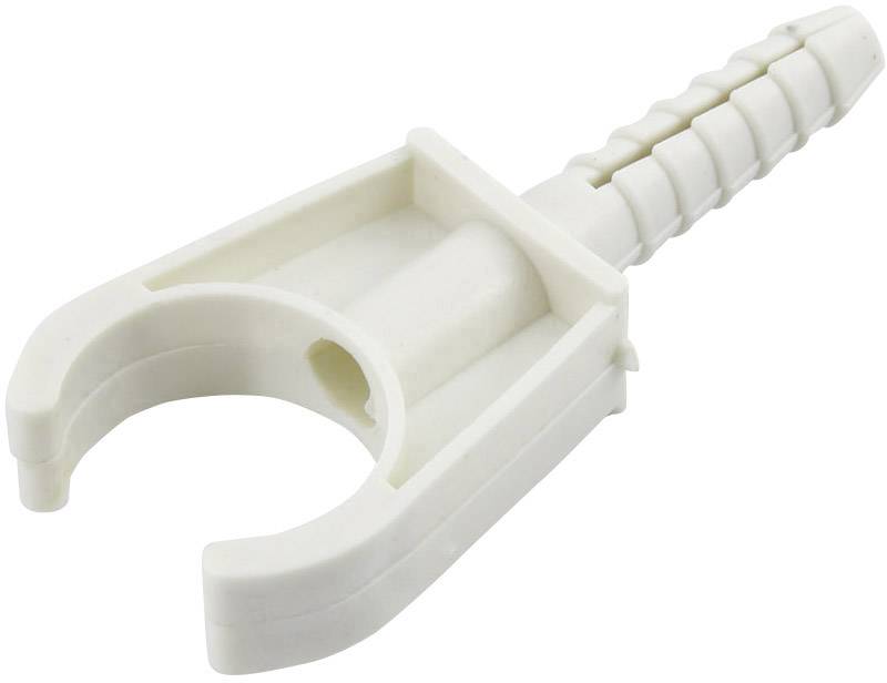 TRU Components Befestigungsschelle steckbar 93013c1198 Bündel-Ø-Bereich 20mm (max) für Steckmontage im Mauerwerk, mit Steckdübel