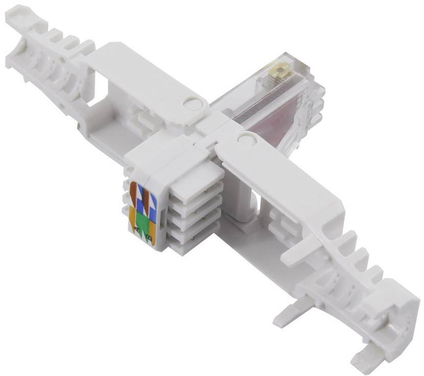 TRU Components RJ45 Stecker, Cat 6 Stecker, gerade Polzahl Sensoren 8 Grau 1St.