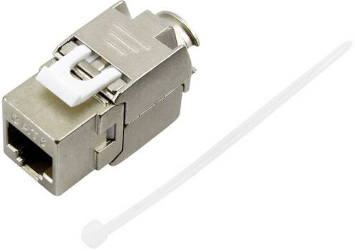TRU Components RJ45 Kupplung, CAT 6a 93038C362 Kupplung, gerade Polzahl Sensoren 8 Metall