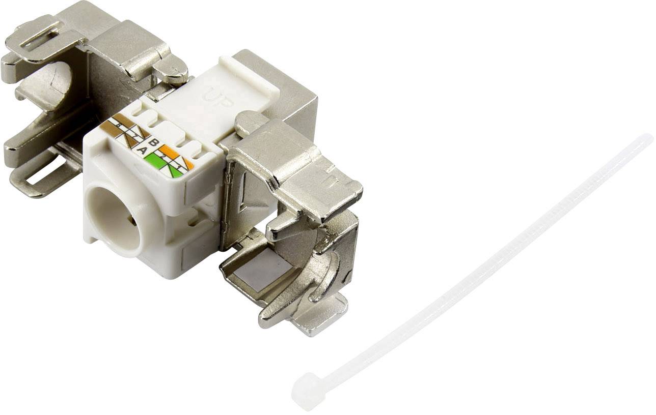 TRU Components RJ45 Kupplung, CAT 6 93038C366 Kupplung, gerade Polzahl Sensoren 8 Metall