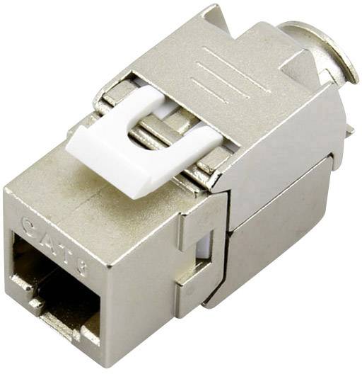 TRU Components RJ45 Kupplung, CAT 6 93038C368 Kupplung, gerade Polzahl Sensoren 8 Metall