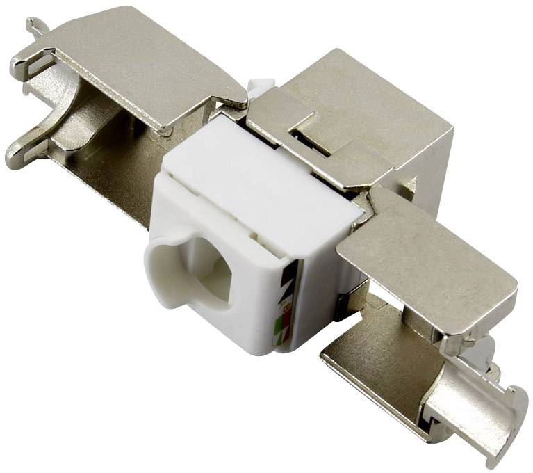 TRU Components RJ45 Kupplung, CAT 6 93038C368 Kupplung, gerade Polzahl Sensoren 8 Metall