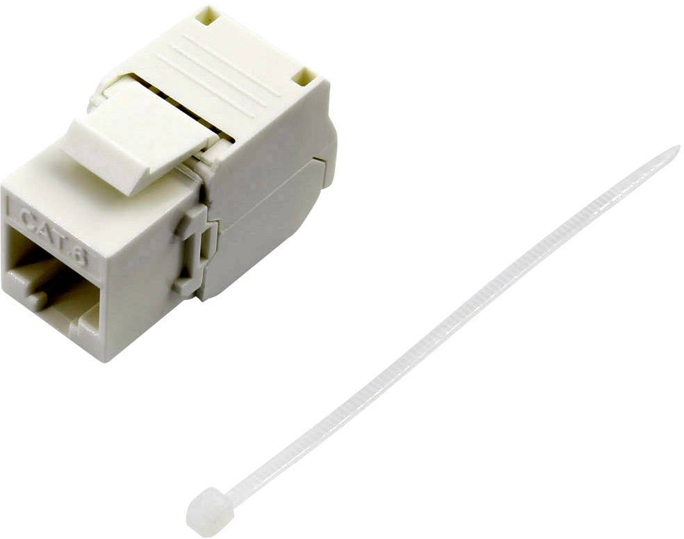 TRU Components RJ45 Kupplung, CAT 6 93038C369 Kupplung, gerade Polzahl Sensoren 8 Weiß