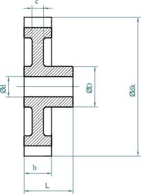 Reely Polyacetal Stirnzahnrad Modul-Typ: 1.0 Bohrungs-Ø: 8mm Anzahl Zähne: 50