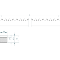 Reely Polyacetal-Zahnstange Modul-Typ: 0.5 (L x B x H) 250 x 4 x 4.5mm Reely Polyacetal-Zahnstange Modul-Typ: 0.5 (L x B x H) 250 x 4 x 4.5mm