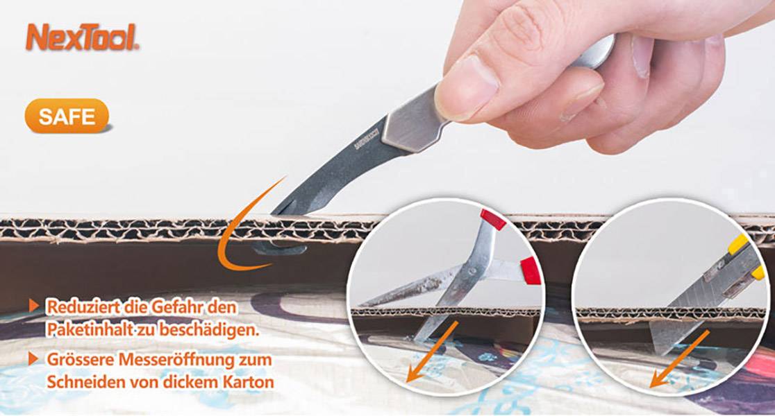 Nextorch TaoTool Cutter NT-KT5509 Arbeitsmesser mit Soft-Touch Silber