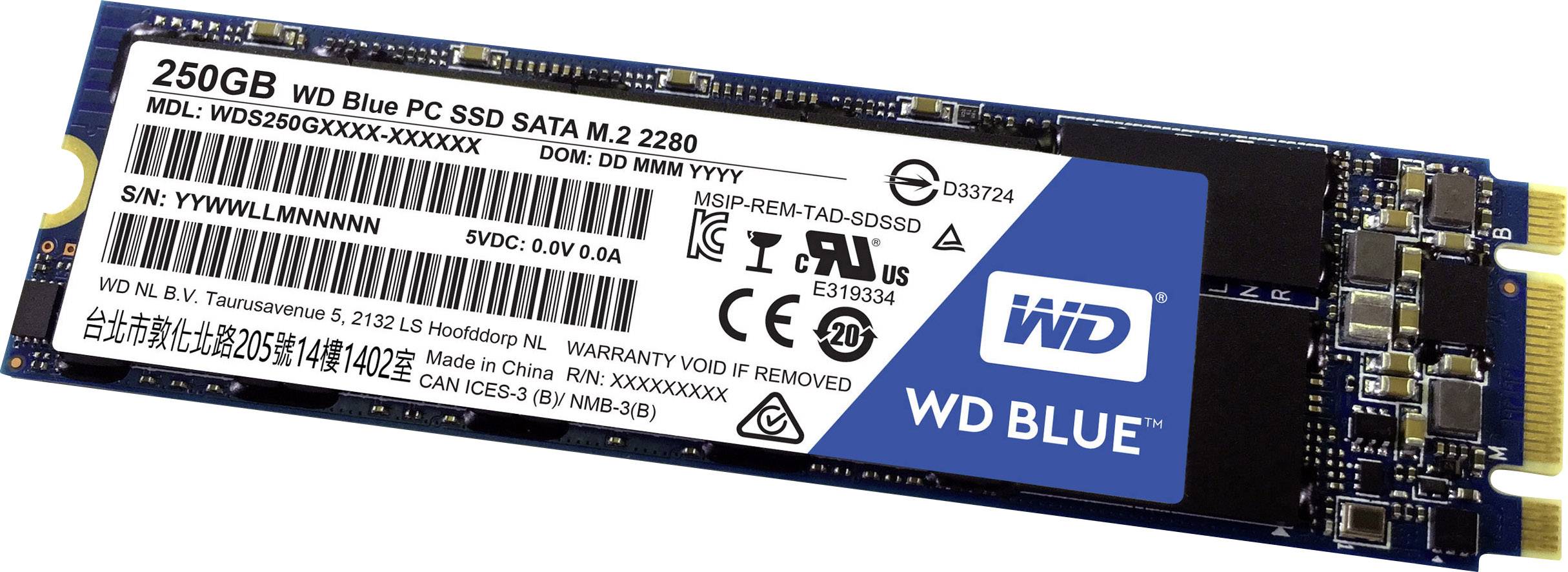 WD Blue™ 250 GB Interne M.2 SATA SSD 2280 M.2 Retail WDS250G1B0B