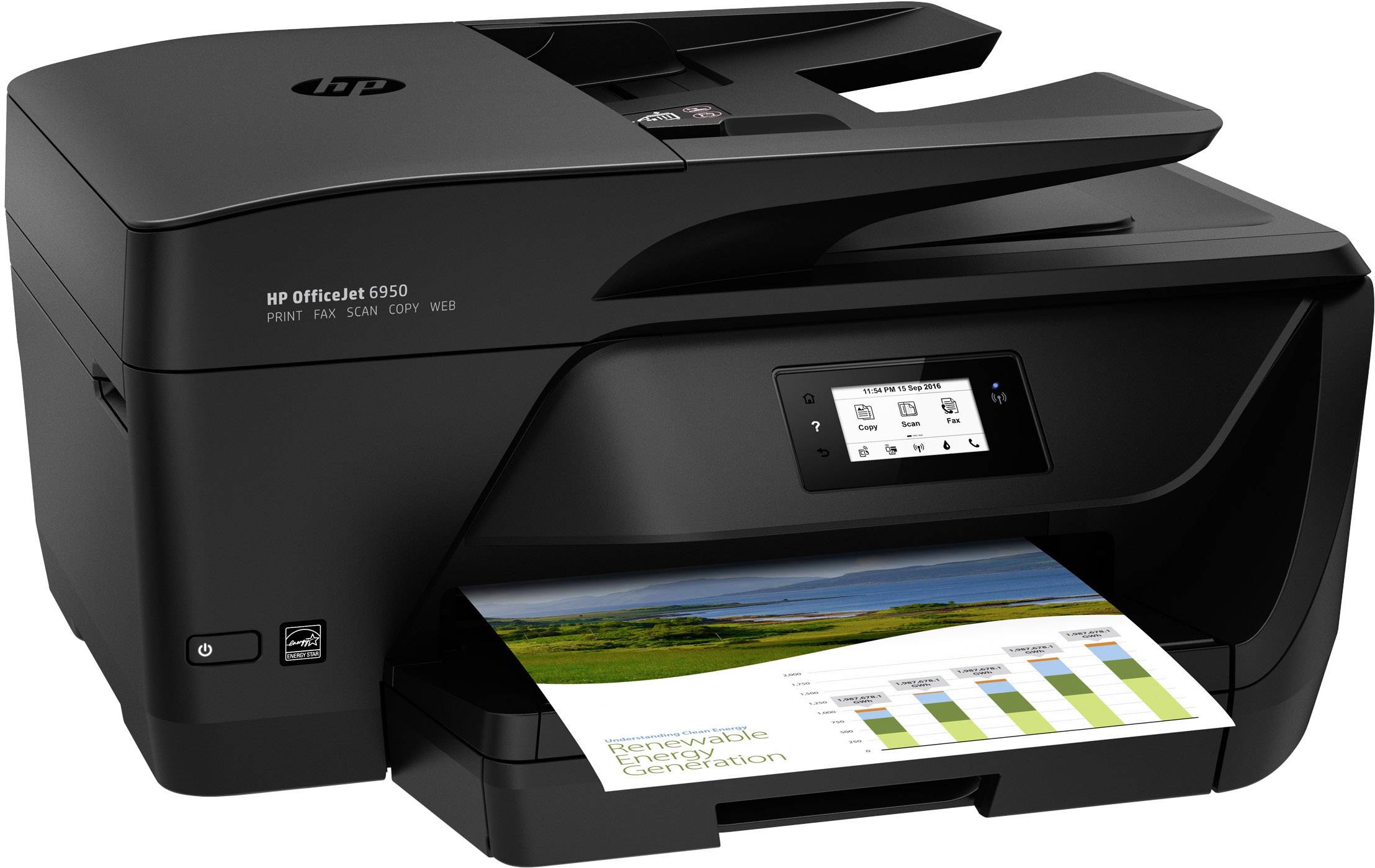 HP OfficeJet 6950 All-in-One Farb Tintenstrahl Multifunktionsdrucker A4 Drucker, Scanner, Kopierer, Fax WLAN, Duplex, ADF