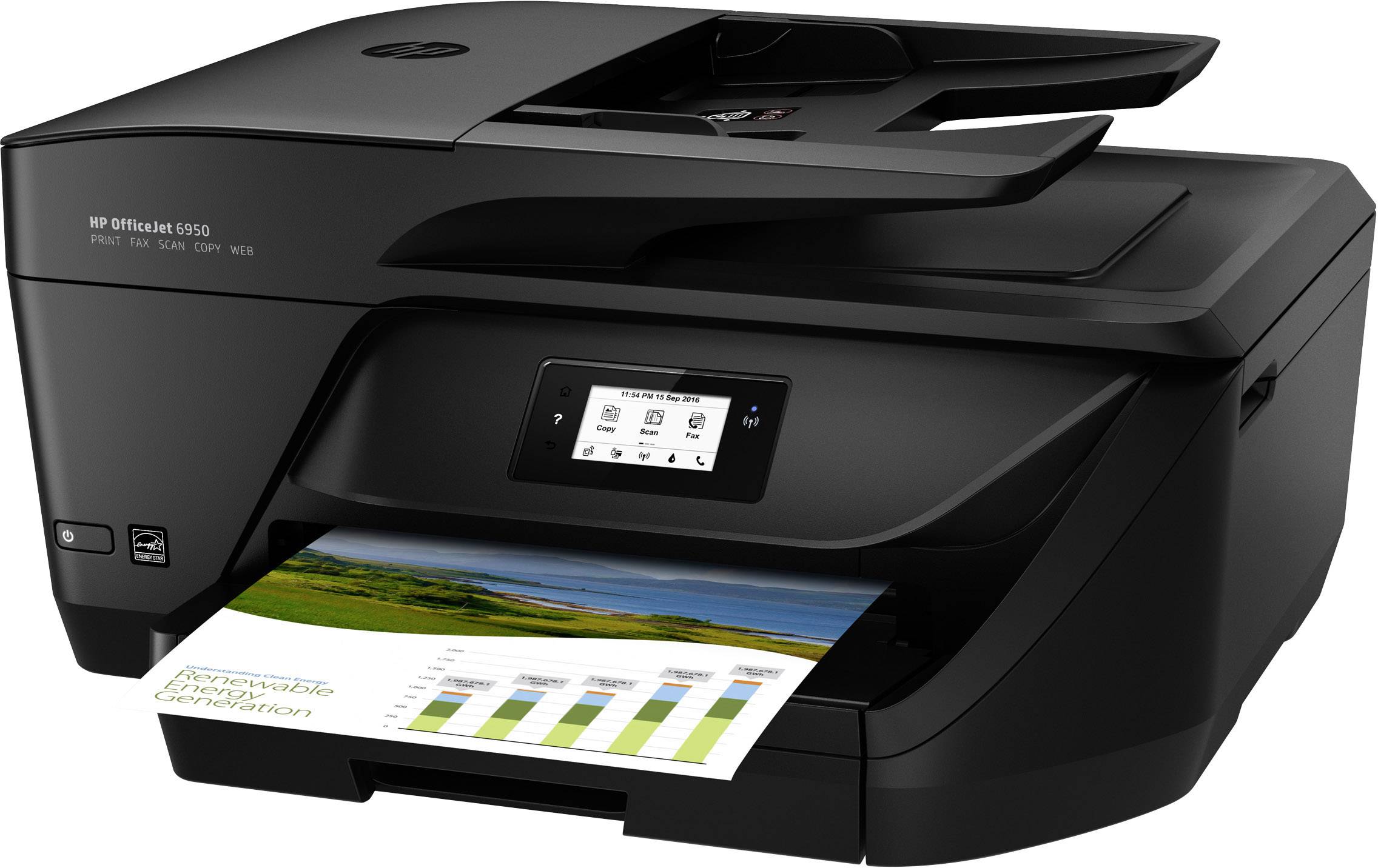 HP OfficeJet 6950 All-in-One Farb Tintenstrahl Multifunktionsdrucker A4 Drucker, Scanner, Kopierer, Fax WLAN, Duplex, ADF