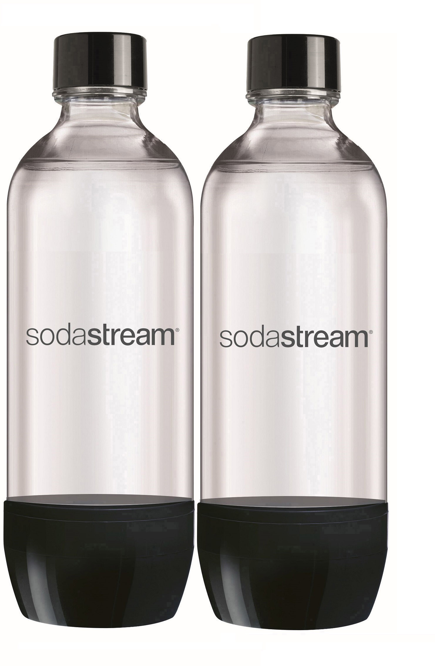 Sodastream PET-Flasche PET Flasche 1 L Duopack Klar, Schwarz
