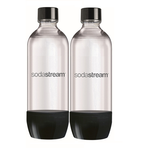 Sodastream PET-Flasche PET Flasche 1L Duopack Klar, Schwarz
