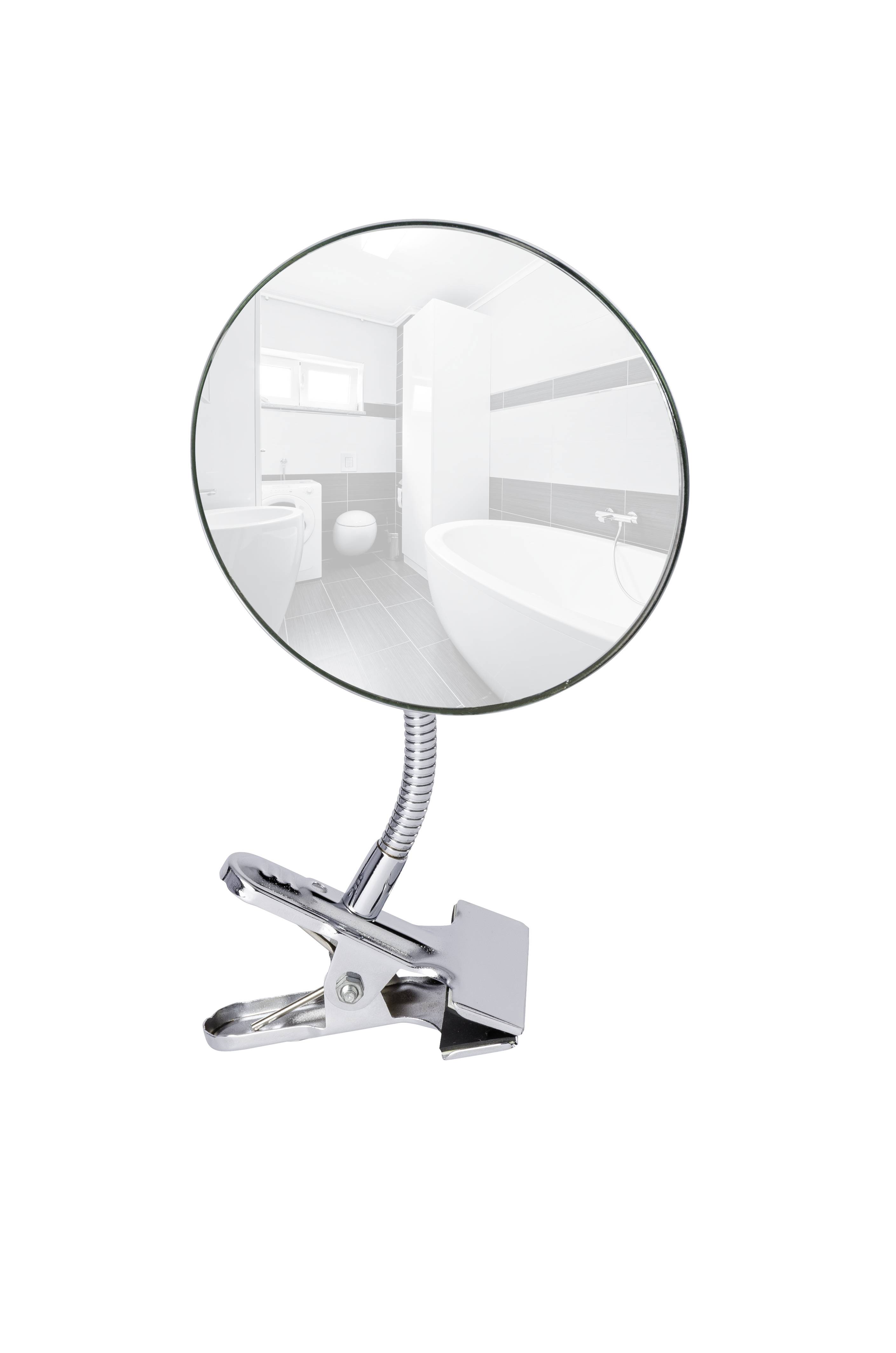 Wenko 22195100 Clip Standspiegel schwenkbar, höhenverstellbar Chrom