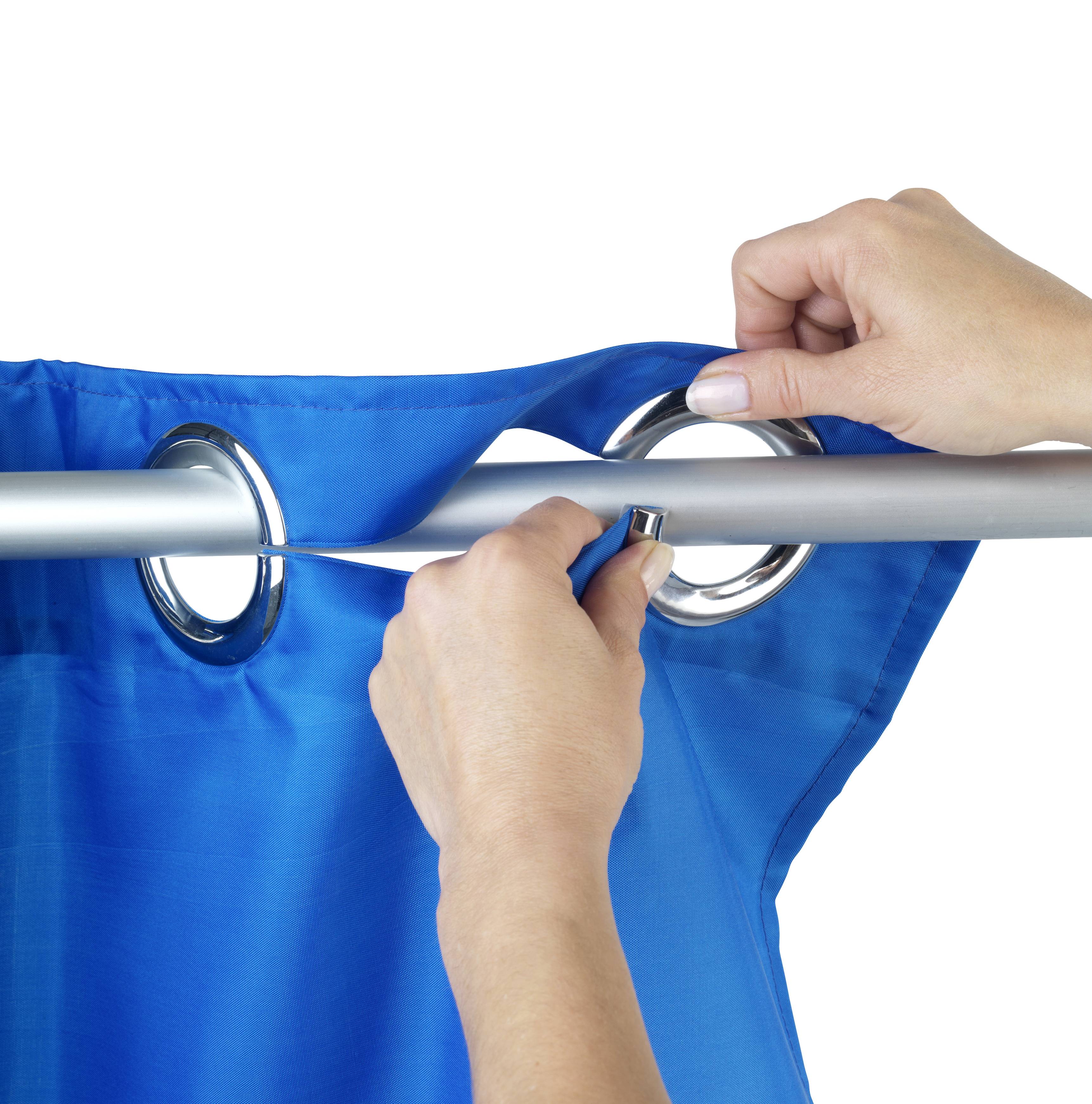 Wenko Comfort Flex Duschvorhang (B x H) 180cm x 200cm Polyester Blau waschbar