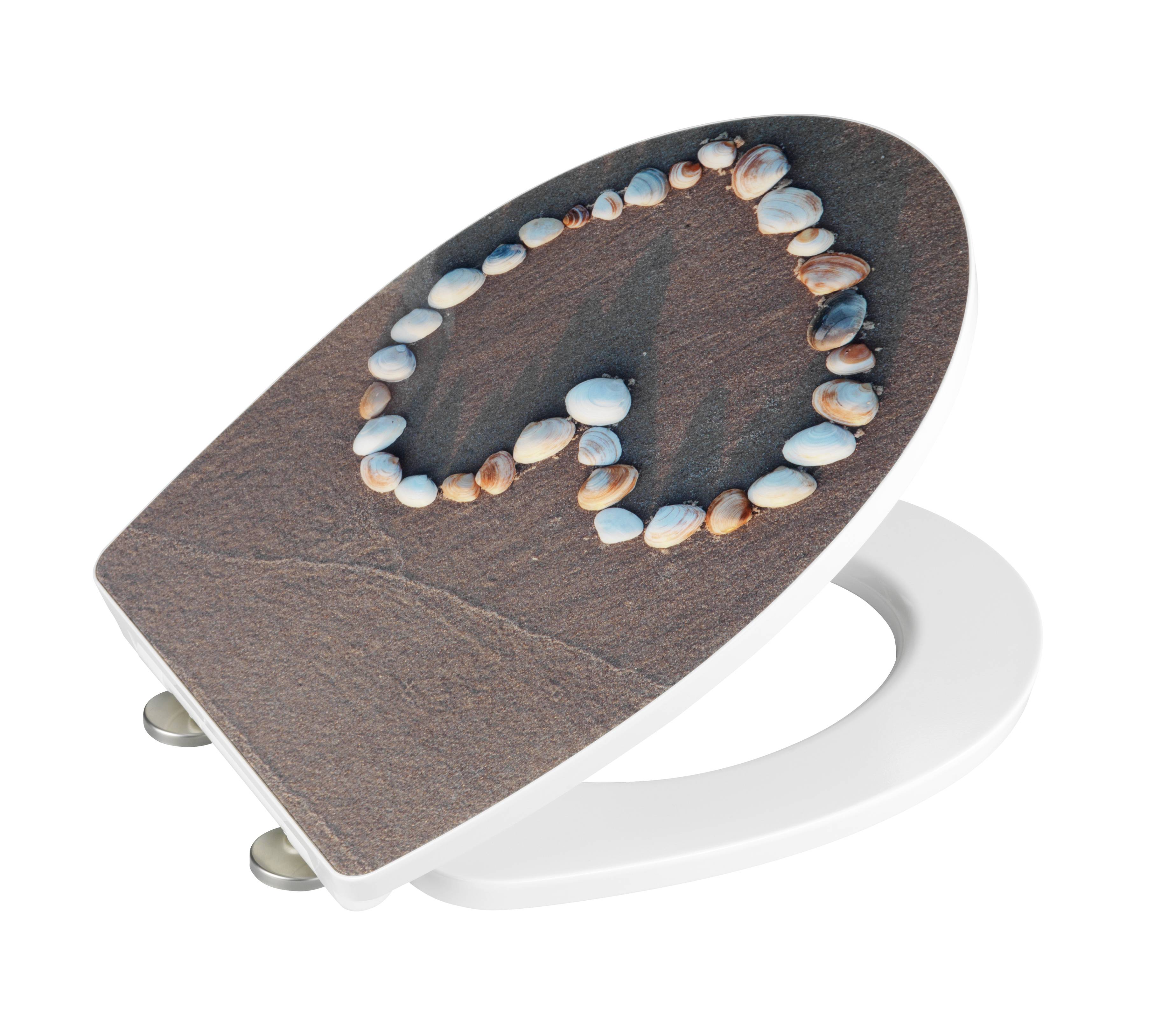 Wenko 22269100 Heartbeach WC-Sitz Duroplast, Acryl