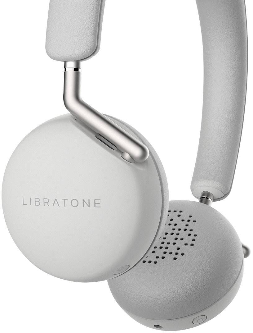 Libratone Q Adapt On-Ear Cloudy White On Ear Kopfhörer Bluetooth®, kabelgebunden Weiß Noise Cancelling Touch-Steuerung, Lautstärkeregelung