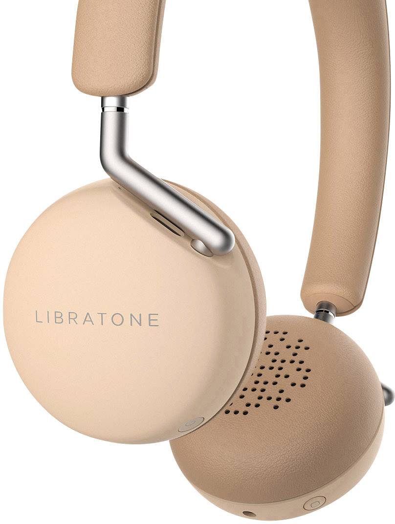 Libratone Q Adapt Elegant Nude On Ear Kopfhörer Bluetooth®, kabelgebunden Natur-Beige Noise Cancelling Touch-Steuerung, Headset