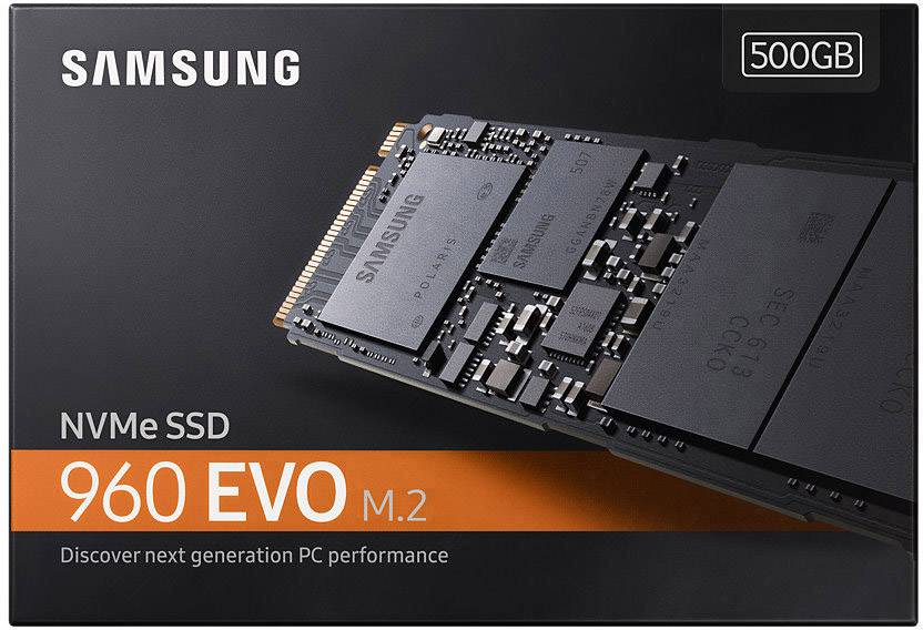 Samsung 960 EVO 500 GB Interne M.2 PCIe NVMe SSD 2280 PCIe 3.0 x4 Retail MZ-V6E500BW