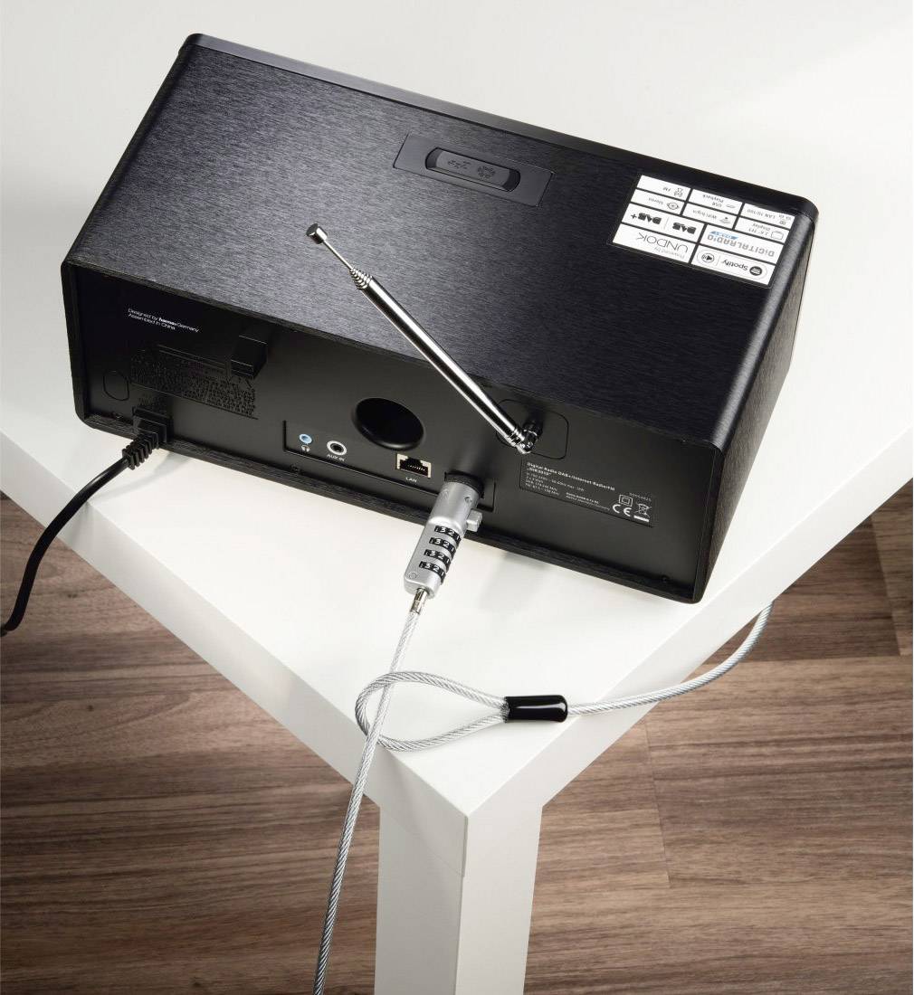 Hama Laptop Schloss Zahlenschloss 40mm USB-Notebookschloss mit Zahlenkombination