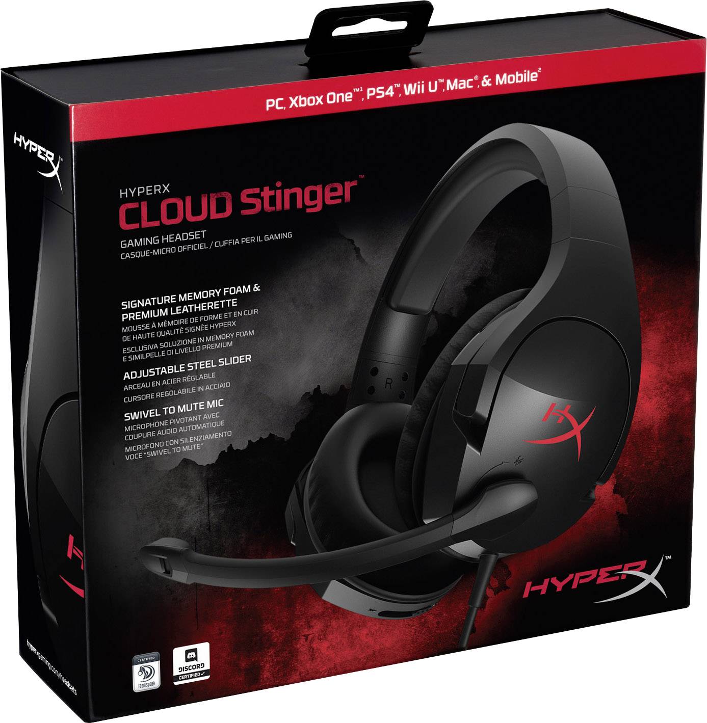 HyperX Cloud Stinger Gaming Headset 3.5mm Klinke schnurgebunden Over Ear Schwarz