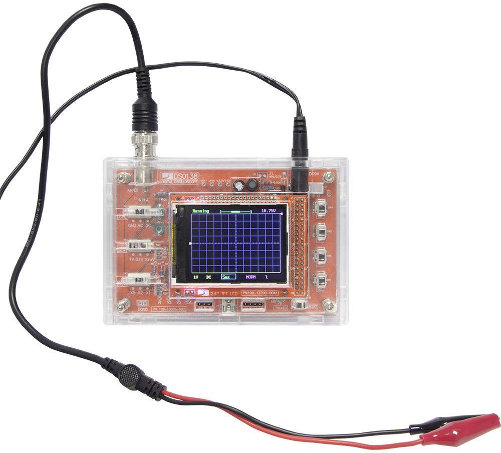 Joy-it DSO138 Digital-Oszilloskop 200kHz 1-Kanal 1 MSa/s 1 kpts 12 Bit Digital-Speicher (DSO) 1St.