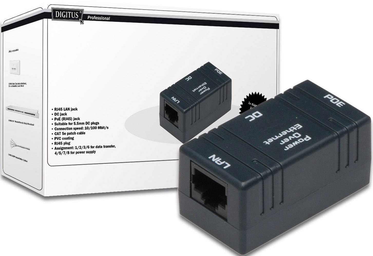 Digitus DN-95002 PoE Injektor 10 / 100 MBit/s Passiv
