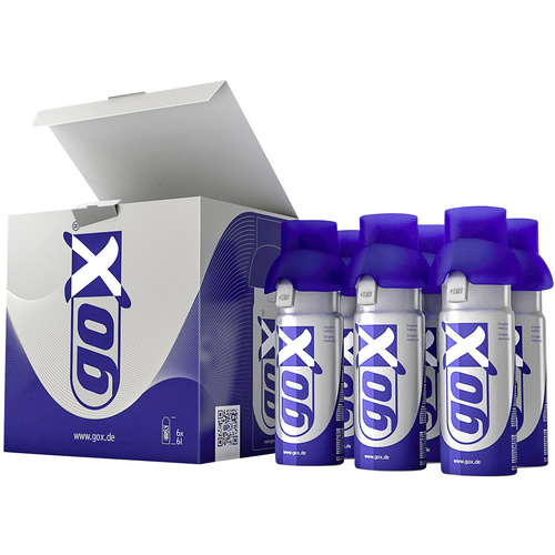 goX Sauerstoff 6 l, 6er Pack Inhalator mit Inhalationsmaske