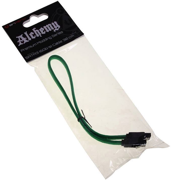 Bitfenix Festplatten Anschlusskabel [1x SATA-Buchse 7pol. - 1x SATA-Buchse 7pol.] 0.30 m Grün, Schwarz