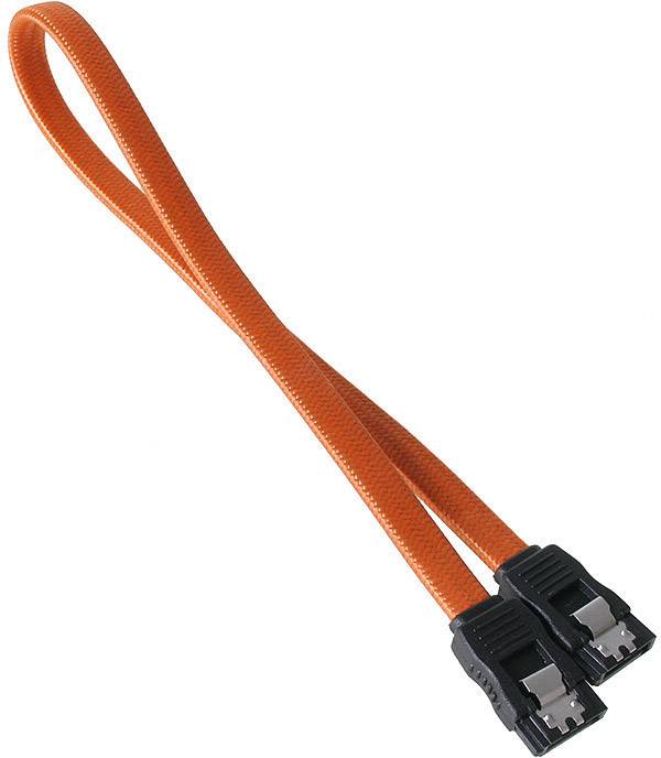 Bitfenix Festplatten Anschlusskabel [1x SATA-Buchse 7pol. - 1x SATA-Buchse 7pol.] 0.30 m Orange, Schwarz
