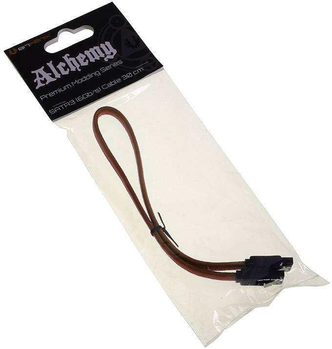 Bitfenix Festplatten Anschlusskabel [1x SATA-Buchse 7pol. - 1x SATA-Buchse 7pol.] 0.30 m Orange, Schwarz