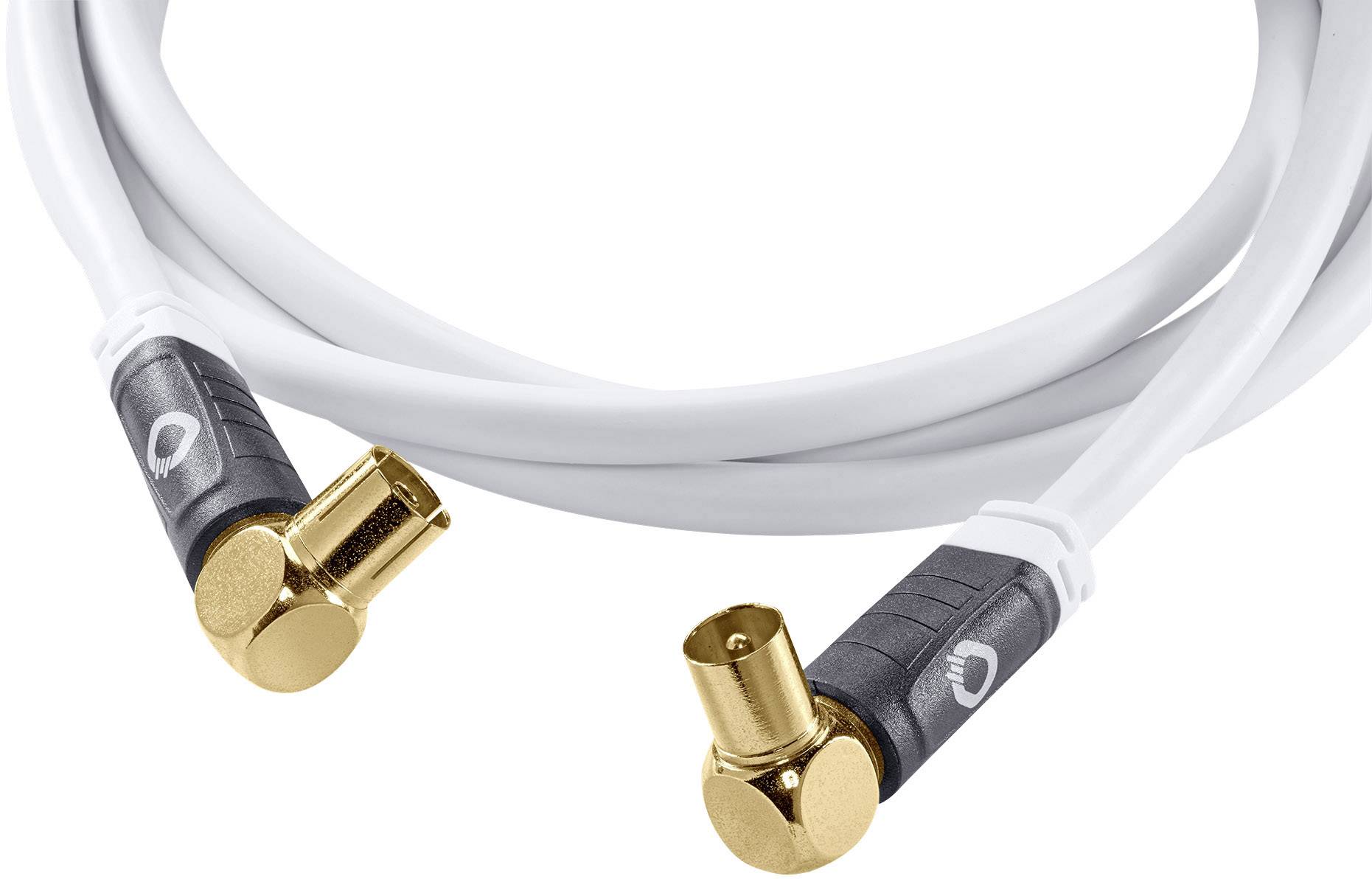 Oehlbach Antennen, SAT Anschlusskabel [1x Antennenstecker 75Ω - 1x Antennenbuchse 75 Ω] 1.20m 120 dB vergoldete Steckkontakt