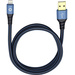 Oehlbach Apple iPad/iPhone/iPod Anschlusskabel [1x USB 2.0 Stecker A - 1x Apple Lightning-Stecker] 3.00m Blau, Schwarz