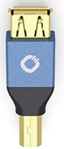 Oehlbach USB 2.0 Adapter [1x USB 2.0 Stecker B - 1x USB 2.0 Buchse A] USB Plus AD/B vergoldete Steck
