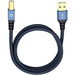 Oehlbach USB-Kabel USB 2.0 USB-A Stecker, USB-B Stecker 0.50m Blau vergoldete Steckkontakte 9340