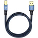 Oehlbach USB-Kabel USB 2.0 USB-A Stecker, USB-B Stecker 10.00m Blau vergoldete Steckkontakte 9346