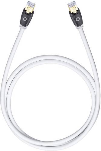 Oehlbach RJ45 Netzwerk Anschlusskabel CAT 6 SF/FTP 15.00m Weiß vergoldete Steckkontakte HI Stream