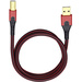 Oehlbach USB-Kabel USB 2.0 USB-A Stecker, USB-B Stecker 0.50m Rot/Schwarz vergoldete Steckkontakte 9420
