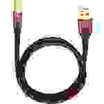 Oehlbach USB-Kabel USB 2.0 USB-A Stecker, USB-B Stecker 3.00m Rot/Schwarz vergoldete Steckkontakte 9423