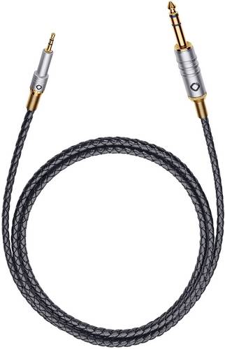 Oehlbach Klinke Audio Anschlusskabel [1x Klinkenstecker 6.35mm - 1x Klinkenstecker 2.5 mm] 3.00m Sch