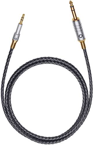 Oehlbach Klinke Audio Anschlusskabel [1x Klinkenstecker 6.35mm - 1x Klinkenstecker 3.5 mm] 3.00m Sch