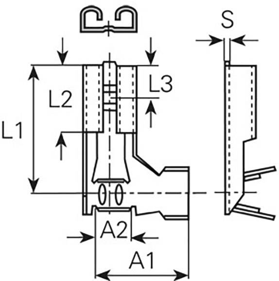 Vogt Verbindungstechnik 380205.60 Flachsteckhülse Steckbreite: 4.8mm Steckdicke: 0.5mm 90° Unisoliert Metall