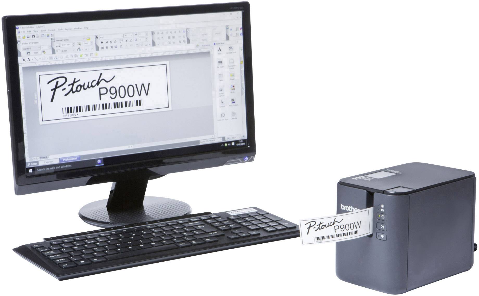 Brother P-touch P900W Beschriftungsgerät Geeignet für Schriftband: TZe, HSe, HGe, STe, FLe 3.5 mm, 6 mm, 9 mm, 12 mm, 18 mm, 24 mm, 36 mm