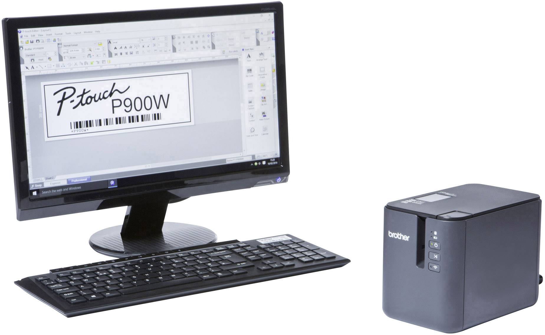 Brother P-touch P900W Beschriftungsgerät Geeignet für Schriftband: TZe, HSe, HGe, STe, FLe 3.5 mm, 6 mm, 9 mm, 12 mm, 18 mm, 24 mm, 36 mm