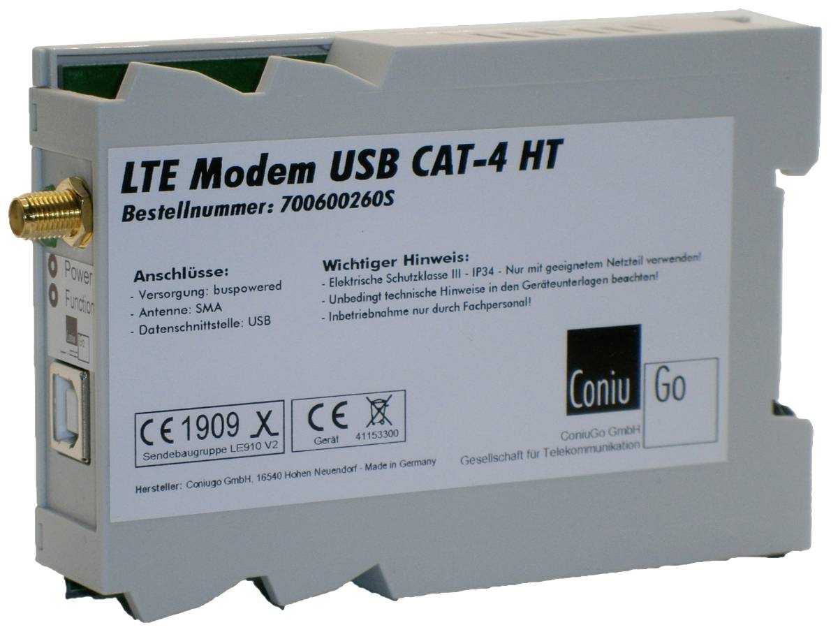 ConiuGo 700600260S LTE Modem 9 V/DC, 12 V/DC, 24 V/DC, 35 V/DC