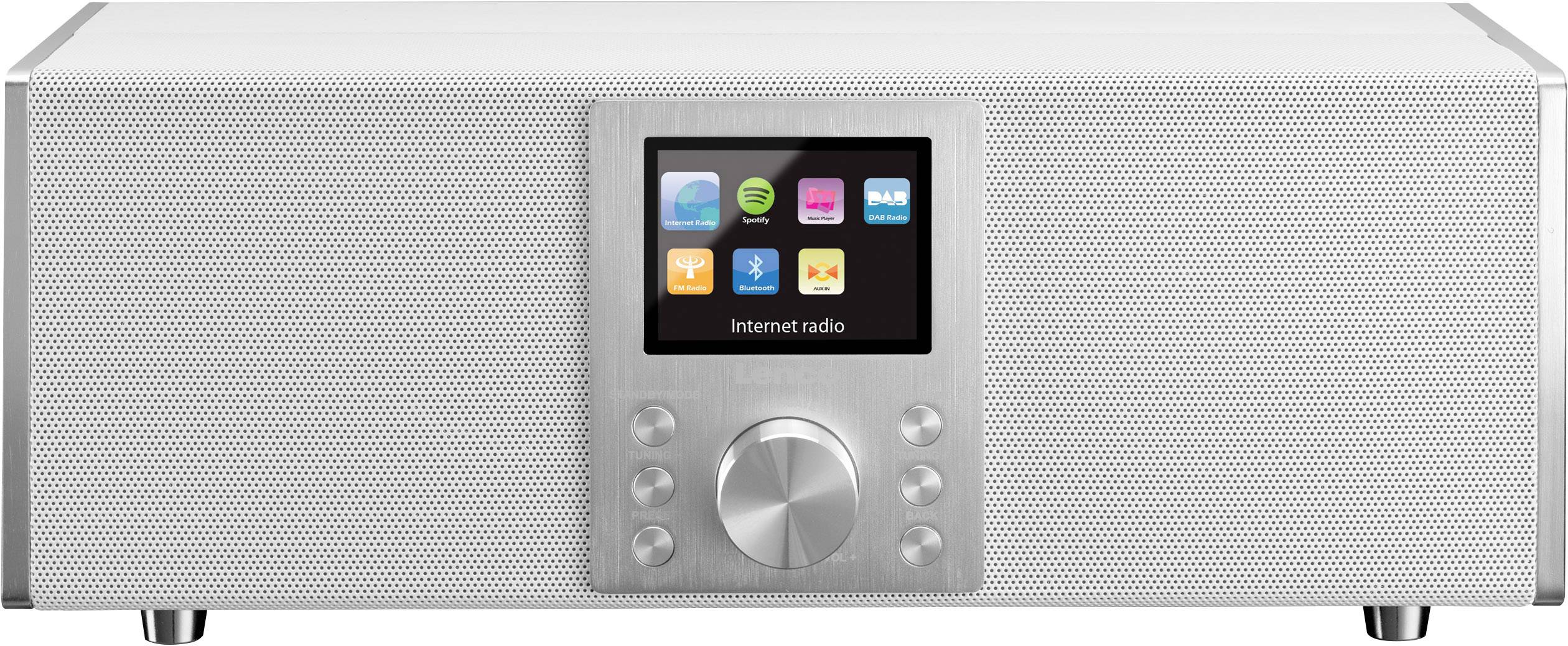 Lenco Concerto DIR-2000 Internet Tischradio DAB+, UKW Internetradio, Bluetooth®, USB, DLNA, AUX Spotify Weiß