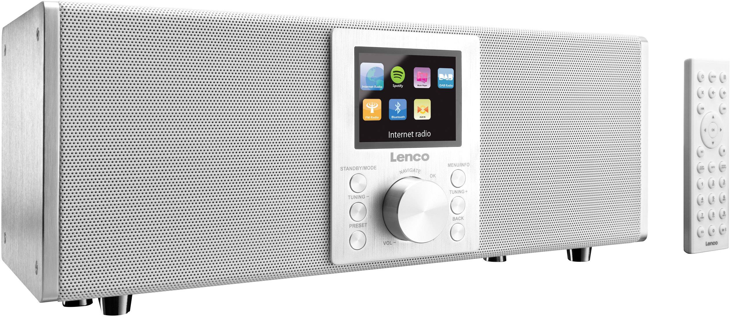 Lenco Concerto DIR-2000 Internet Tischradio DAB+, UKW Internetradio, Bluetooth®, USB, DLNA, AUX Spotify Weiß