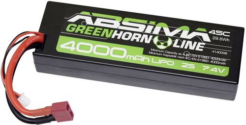 Absima Modellbau-Akkupack (LiPo) 7.4V 4000 mAh Zellen-Zahl: 2 45 C Box Hardcase T-Stecksystem