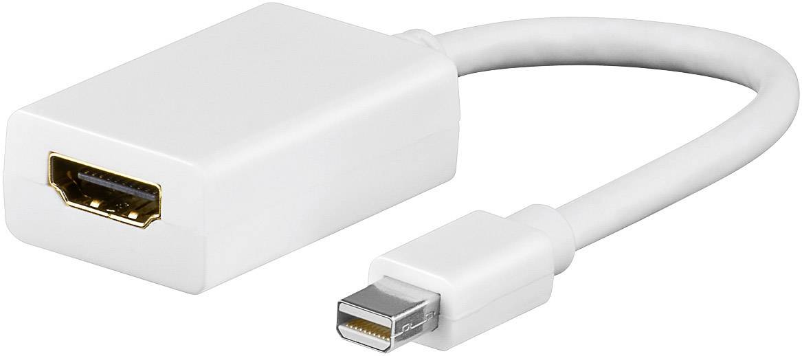 Goobay 51729 DisplayPort / HDMI Adapter [1x Mini-DisplayPort Stecker - 1x HDMI-Buchse] Weiß 10.00 cm