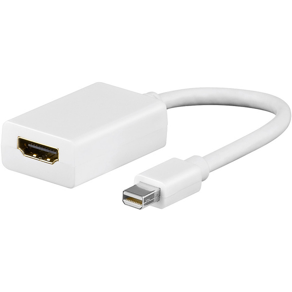 Goobay DisplayPort / HDMI Adapter [1x Mini-DisplayPort Stecker - 1x HDMI-Buchse] Weiß 10.00cm