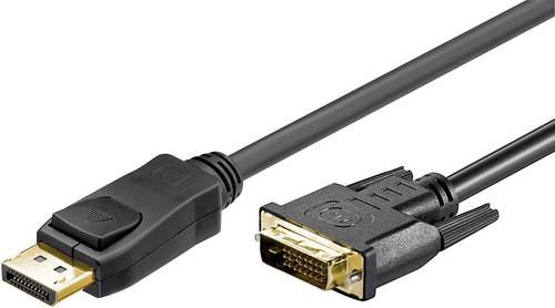 Goobay DisplayPort / DVI Anschlusskabel 2.00m vergoldete Steckkontakte Schwarz [1x DisplayPort Steck
