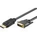 Goobay DisplayPort / DVI Anschlusskabel 2.00 m vergoldete Steckkontakte Schwarz [1x DisplayPort Ste